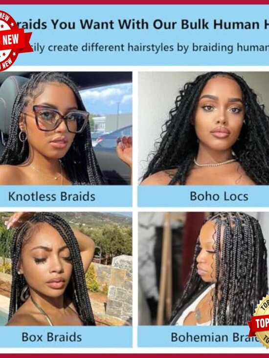 24 Inch Jerry Curly Human Hair Extensions 110g Boho Braiding Hair Wet Wavy main image 5